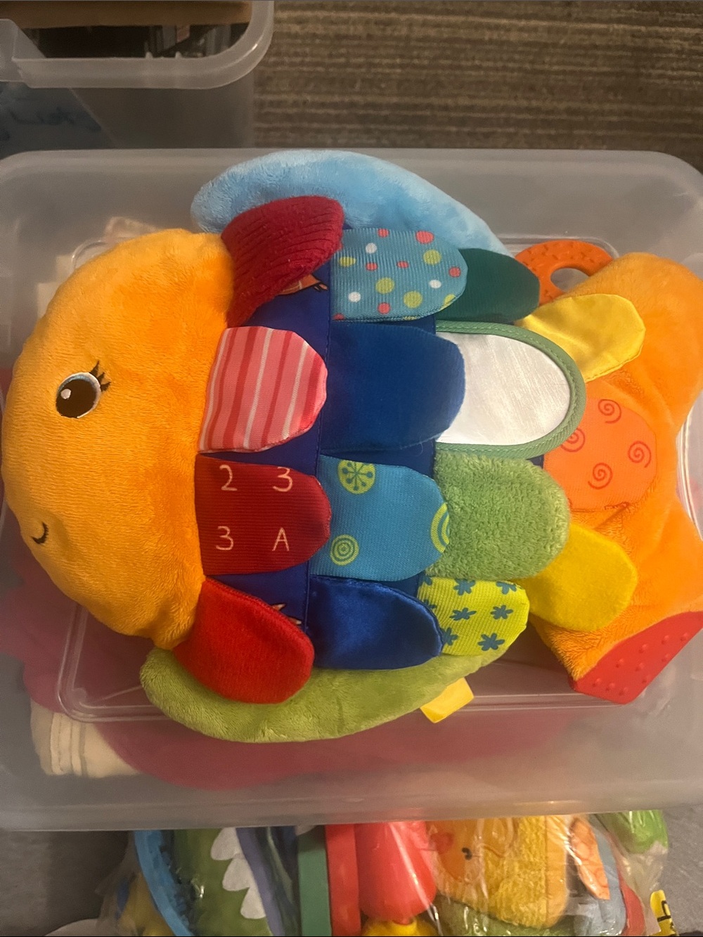 Melissa and Doug Flip Fish Sensory Toy Soft Fabric Vibrant colors 150